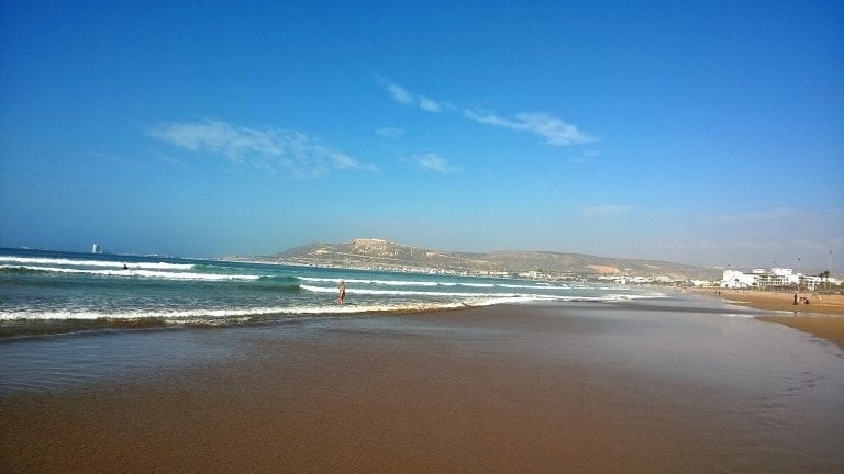 Marokon Agadirissa on upea ranta