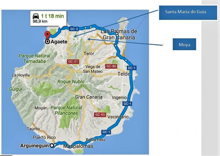 Gran Canarian pohjoisrannikon parhaita autoilukohteita